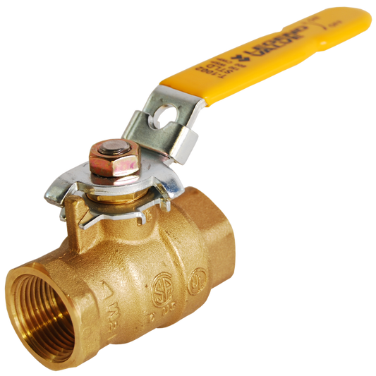 Legend Valves 101-738 2" Forged Brass Full Port Ball Valve with Stainless Steel Ball and Stem and Locking Device