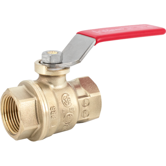 Legend Valves 101-013 1/2" Forged Brass Pro Pattern Full Port Ball Valve with Cubic Ball