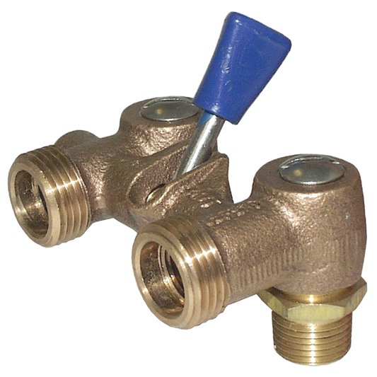 Legend Valves 111-133 1/2" Forged Brass Dual Outlet Washing Machine Valve