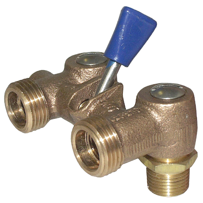 Legend Valves 111-133NL 1/2" No Lead Forged Brass Dual Outlet Washing Machine Valve