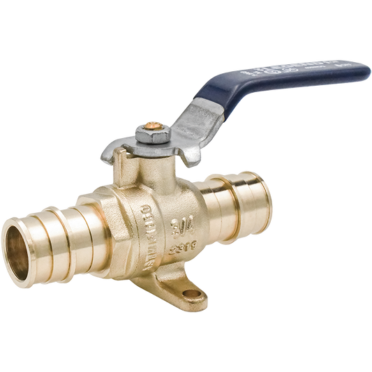 Legend Valves 101-483NL 1/2" No Lead DZR Forged Brass Cold Expansion PEX Ball Valve with Drop Ear