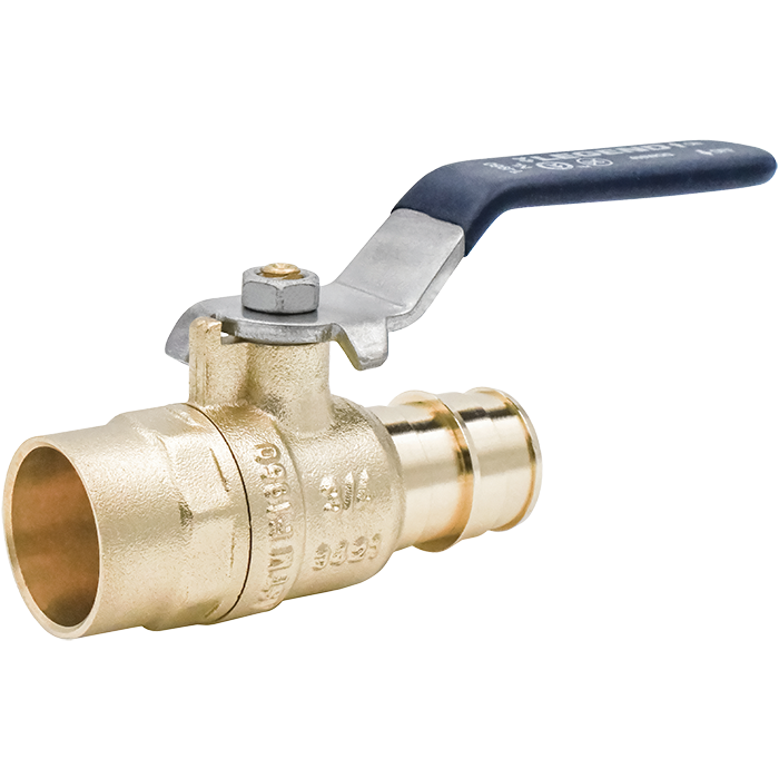 Legend Valves 101-473NL 1/2" No Lead DZR Forged Brass Cold Expansion PEX x Sweat Transition Ball Valve