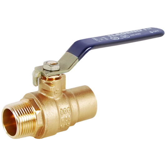 Legend Valves 101-684NL 3/4" No Lead DZR Forged Brass Full Port MNPT x Sweat Transition Ball Valve
