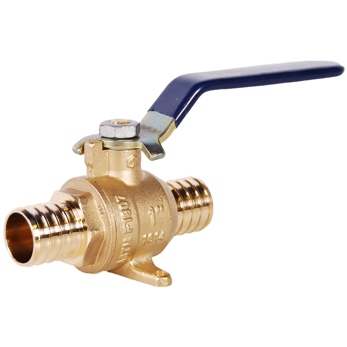 Legend Valves 101-577NL 3/4" No Lead DZR Forged Brass Crimp/Cinch PEX Ball Valve with Drop Ear
