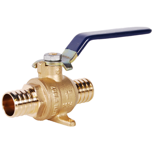 Legend Valves 101-577NL 3/4" No Lead DZR Forged Brass Crimp/Cinch PEX Ball Valve with Drop Ear