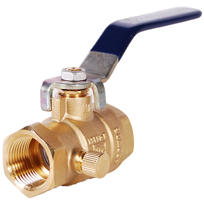 Legend Valves 101-703NL 1/2" No Lead DZR Forged Brass Full Port Ball Valve with Drain