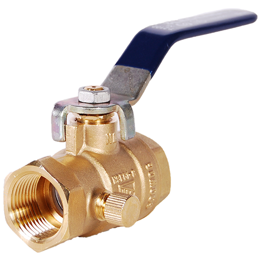 Legend Valves 101-703NL 1/2" No Lead DZR Forged Brass Full Port Ball Valve with Drain