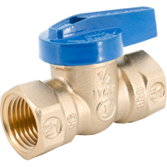 Legend Valves 102-102 3/8" Blue Top Forged Brass One-Piece FNPT x FNPT Gas Ball Valve
