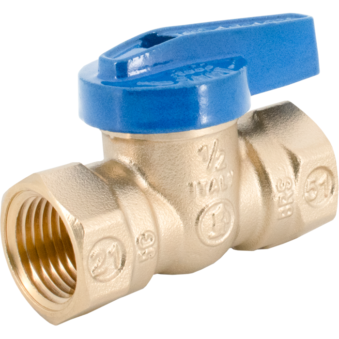 Legend Valves 102-104 3/4" Blue Top Forged Brass One-Piece FNPT x FNPT Gas Ball Valve