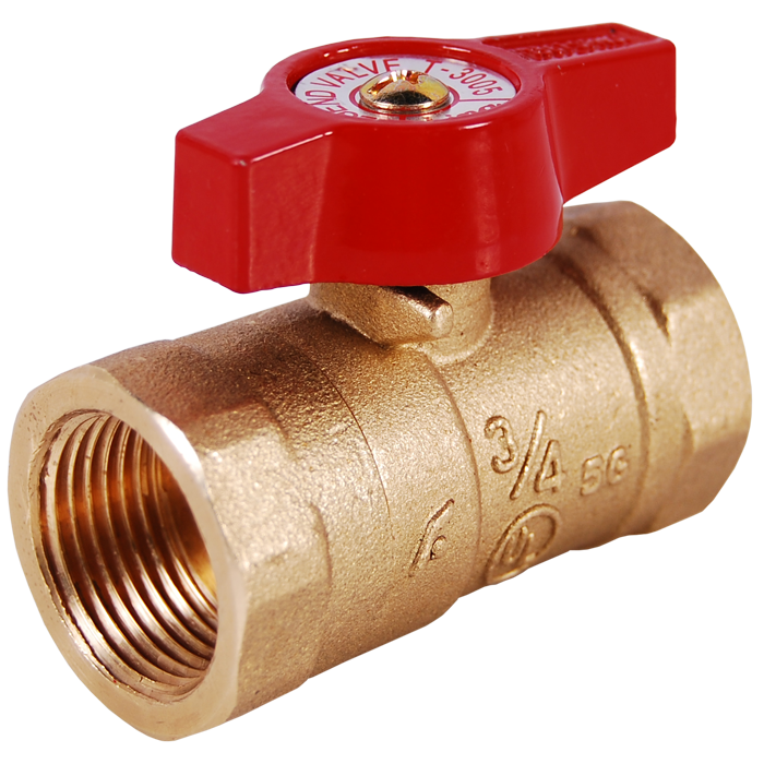 Legend Valves 102-904 3/4" Red Top Forged Brass Economy Gas Ball Valve