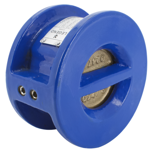 Legend Valves 116-226 6" Ductile Iron Twin Disc Silent Wafer Check Valve with Aluminum Bronze Disc