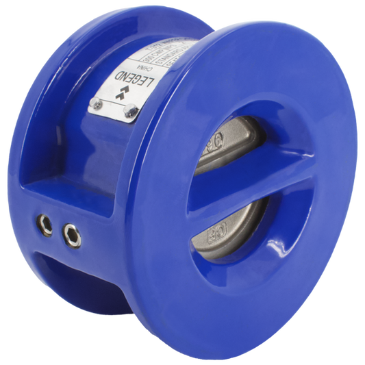 Legend Valves 116-244 4" Ductile Iron Twin Disc Silent Wafer Check Valve with Ductile Iron Disc