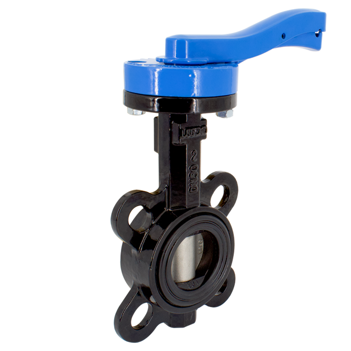 Legend Valves 116-411 2" Ductile Iron Wafer-Type Butterfly Valve with Stainless Steel Disc, EPDM Seat, and 10-Position Lever Handle