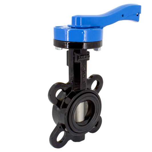 Legend Valves 116-416 6" Ductile Iron Wafer-Type Butterfly Valve with Stainless Steel Disc, EPDM Seat, and 10-Position Lever Handle