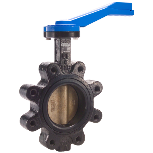 Legend Valves 116-604 4" Ductile Iron Lug-Type Butterfly Valve with Aluminum Bronze Disc, EPDM Seat, and 10-Position Lever Handle