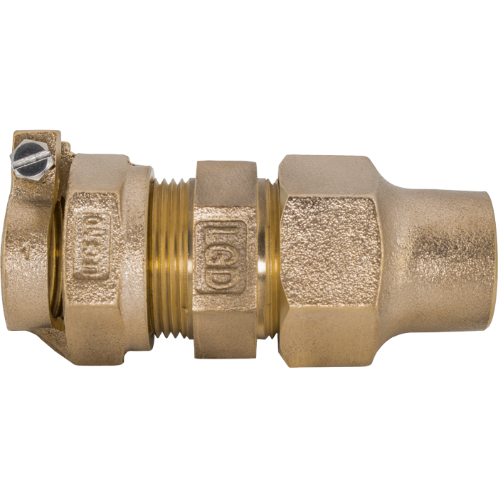 Legend Valves 313-604NL 5/8" x 3/4" No Lead Cast Bronze Water Service Extra Strong Lead Connection x Flare Adapter