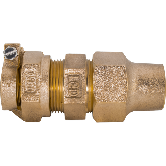Legend Valves 313-605NL 3/4" No Lead Cast Bronze Water Service Extra Strong Lead Connection x Flare Adapter