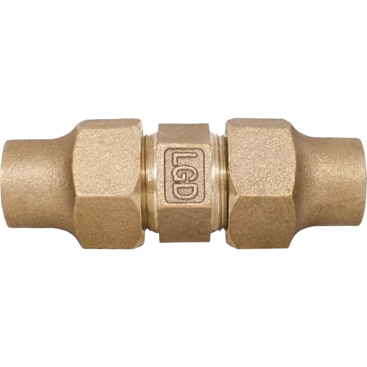 Legend Valves 313-110NL 1" x 3/4" No Lead Cast Bronze Water Service 3-Part Flare Union
