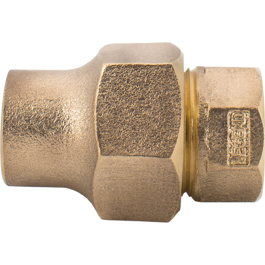 Legend Valves 313-038NL 2" No Lead Cast Bronze Water Service 2-Part Flare Union with Engagement Ring