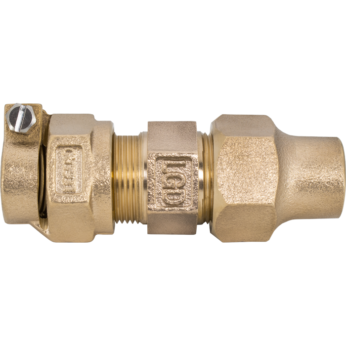 Legend Valves 313-114NL 3/4" No Lead Cast Bronze Water Service Flare x CTS Pack Joint Union