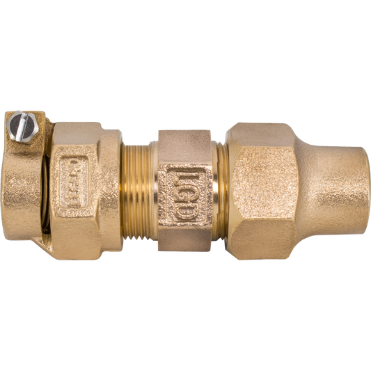 Legend Valves 313-114NL 3/4" No Lead Cast Bronze Water Service Flare x CTS Pack Joint Union