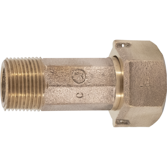 Legend Valves 313-135NL 1" No Lead Cast Bronze Water Service MNPT x AWWA Meter Coupling