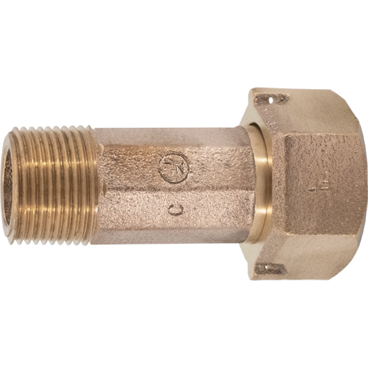 Legend Valves 313-134NL 3/4" No Lead Cast Bronze Water Service MNPT x AWWA Meter Coupling