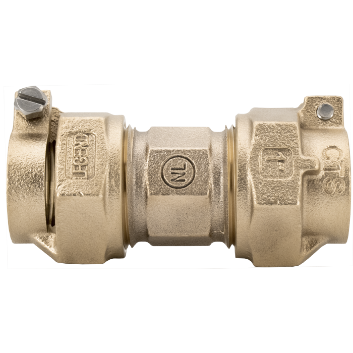 Legend Valves 313-220NL 1" x 3/4" No Lead Cast Bronze Water Service CTS Pack Joint Coupling