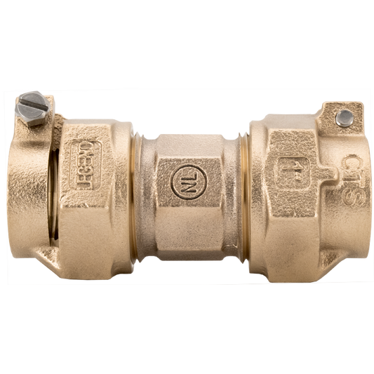 Legend Valves 313-221NL 1-1/4" x 1" No Lead Cast Bronze Water Service CTS Pack Joint Coupling