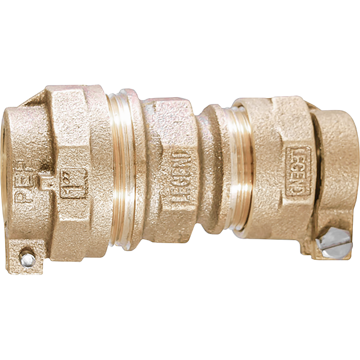 Legend Valves 313-245NL 1" No Lead Cast Bronze Water Service IPS/PEP Pack Joint Coupling