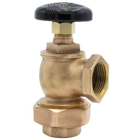 Legend Valves 110-146 1-1/4" Cast Bronze Steam Convector Angle Valve