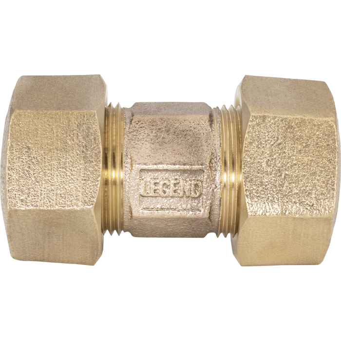 Legend Valves 313-155NL 1" No Lead Cast Bronze Water Service CTS Ring Compression Coupling