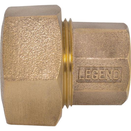 Legend Valves 313-184NL 3/4" No Lead Cast Bronze Water Service IPS Ring Compression x FNPT Adapter