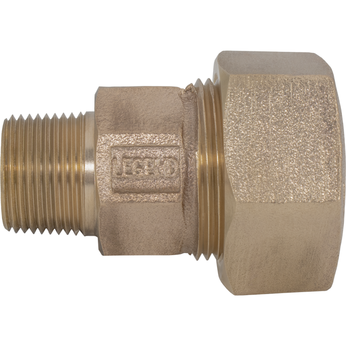 Legend Valves 313-169NL 3/4" x 1" No Lead Cast Bronze Water Service IPS Ring Compression x MNPT Adapter