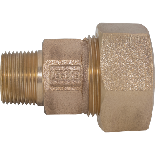 Legend Valves 313-169NL 3/4" x 1" No Lead Cast Bronze Water Service IPS Ring Compression x MNPT Adapter