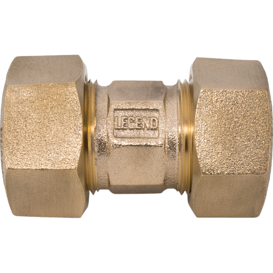Legend Valves 313-171NL 1" No Lead Cast Bronze Water Service IPS Ring Compression Coupling