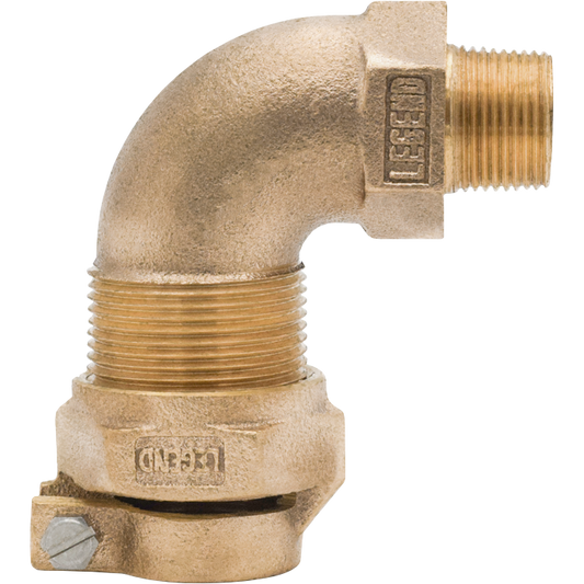 Legend Valves 313-339NL 3/4" No Lead Cast Bronze Water Service IPS Pack Joint x MNPT Quarter-Bend Elbow