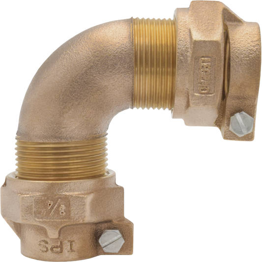 Legend Valves 313-341NL 3/4" No Lead Cast Bronze Water Service IPS Pack Joint Quarter-Bend Elbow