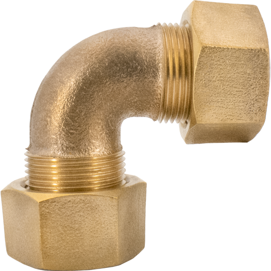 Legend Valves 313-357NL 1-1/2" No Lead Cast Bronze Water Service Ring Compression Quarter-Bend