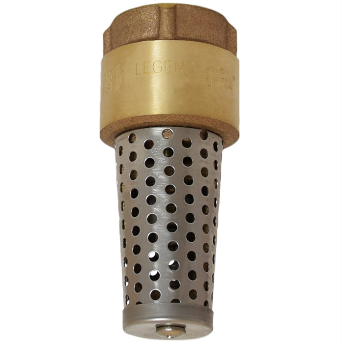 Legend Valves 105-475NL 1" No Lead Cast Bronze Foot Valve with Screen
