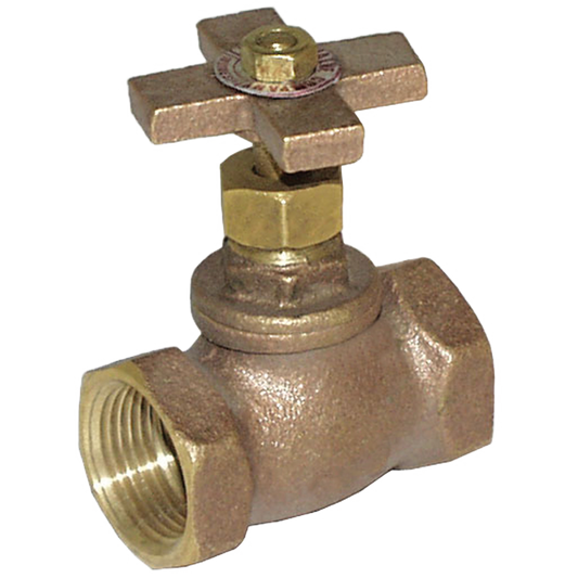 Legend Valves 107-107 3/4" No Lead Brass Straight Stop Valve with Cross Handle