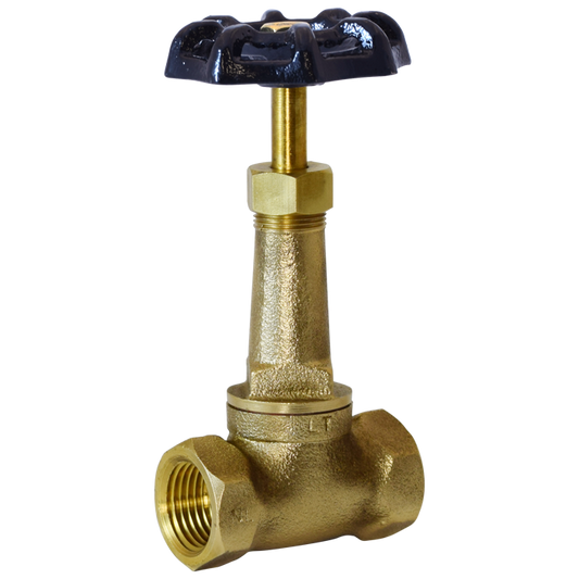 Legend Valves 107-253 1/2" Brass Long Bonnet Straight Stop Valve