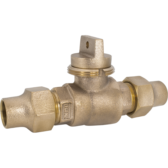 Legend Valves 314-324NL 3/4" No Lead Cast Bronze Water Service Minneapolis Pattern Flare Curb Stop Valve
