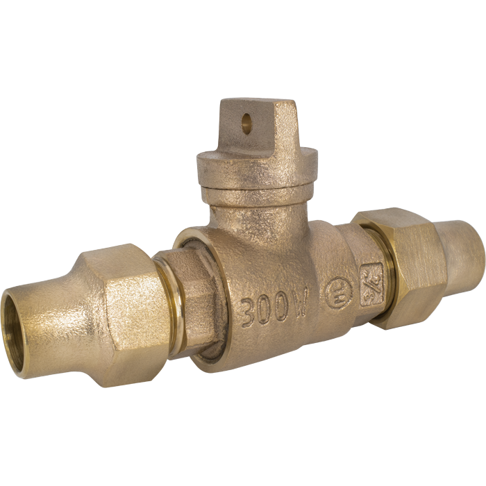 Legend Valves 314-107NL 1-1/2" No Lead Cast Bronze Water Service Flare Curb Stop Valve