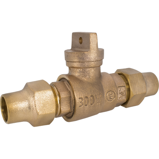 Legend Valves 314-108NL 2" No Lead Cast Bronze Water Service Flare Curb Stop Valve