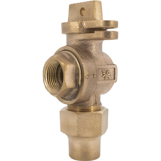Legend Valves 314-125NL 1" No Lead Cast Bronze Water Service FNPT x Flare 1/4-Turn Ball-Type Meter Valve