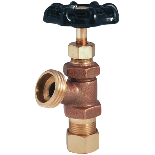 Legend Valves 107-157NL 1/2" No Lead Forged Brass Compression Boiler Drain