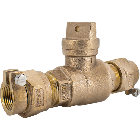 Legend Valves 314-214NL 3/4" No Lead Cast Bronze Water Service CTS Pack Joint Curb Stop Valve