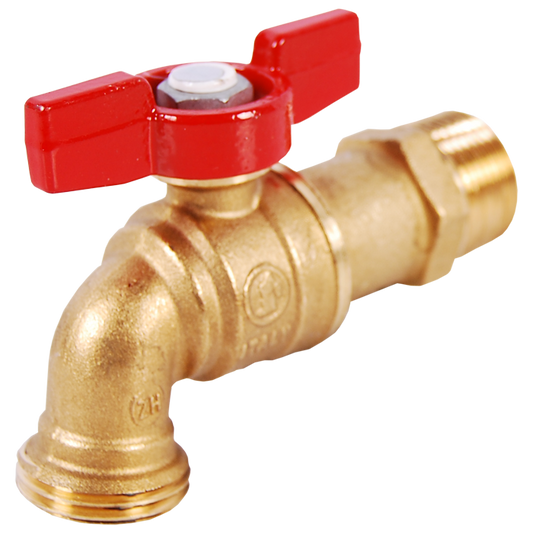 Legend Valves 107-168 3/4" Forged Brass 1/4-Turn Ball-Type Hose Bibb with Tee Handle