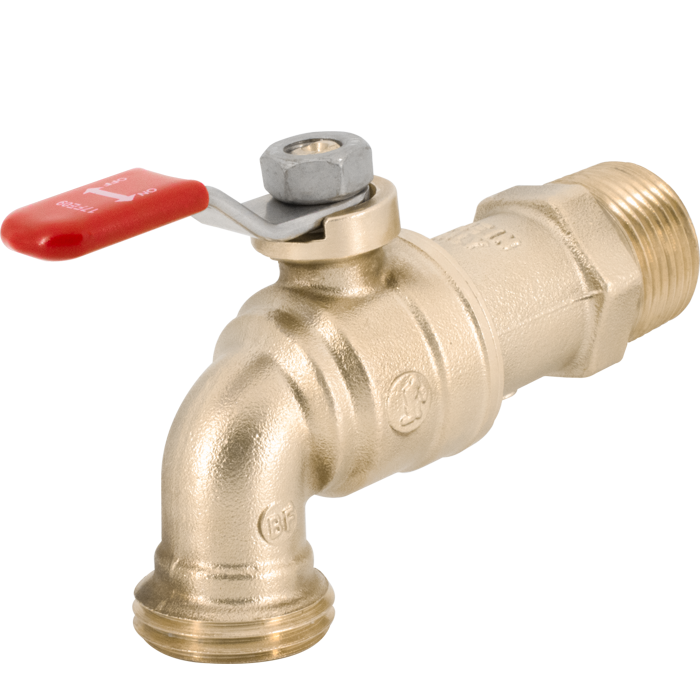 Legend Valves 107-169 3/4" Forged Brass 1/4-Turn Ball-Type Water Heater Drain Valve with Short Lever Handle